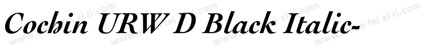 Cochin URW D Black Italic字体转换